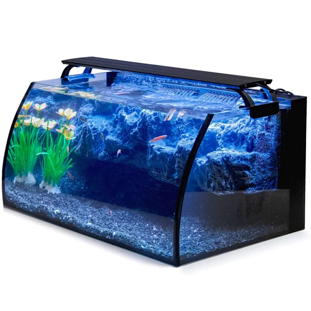 Hygger 8 Gallon Complete Aquarium Kit With Filter Pump And Colored Led Light - Buy Aquarium Fish Tank,Aquarium Kit Fish Tank Led Lighting And Filtration Included,8 Gallon Led Glass Aquarium Kit