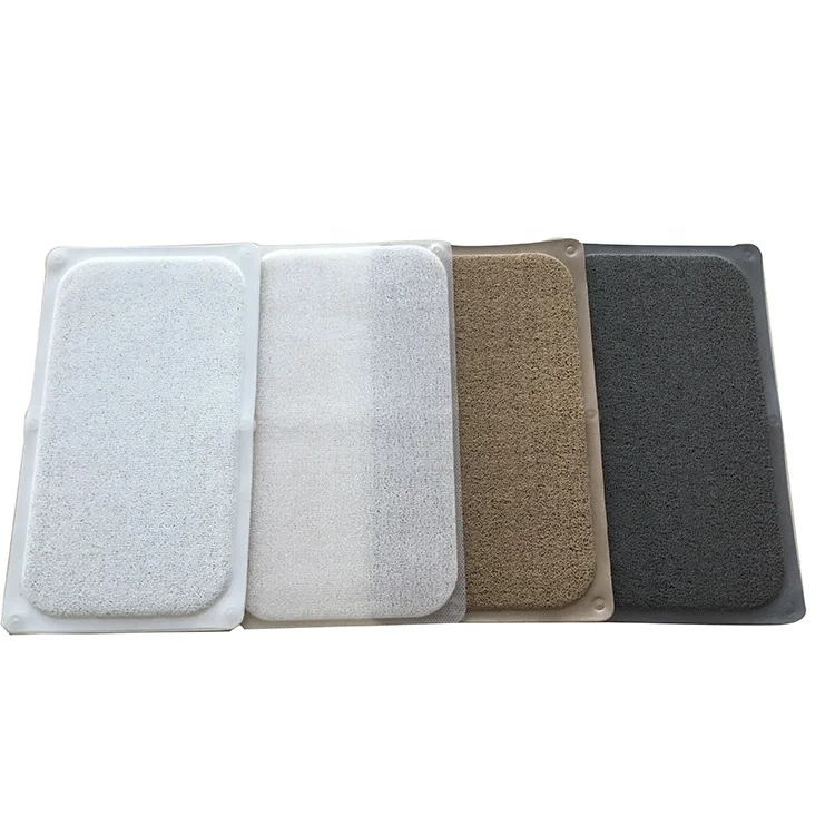 Hot selling various shapes bathroom loofah bath mat with suction cup