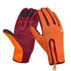 Waterproof Warm Outdoor Winter Touchscreen Zipper Gloves For Anti Slip Outdoor Sports Gloves