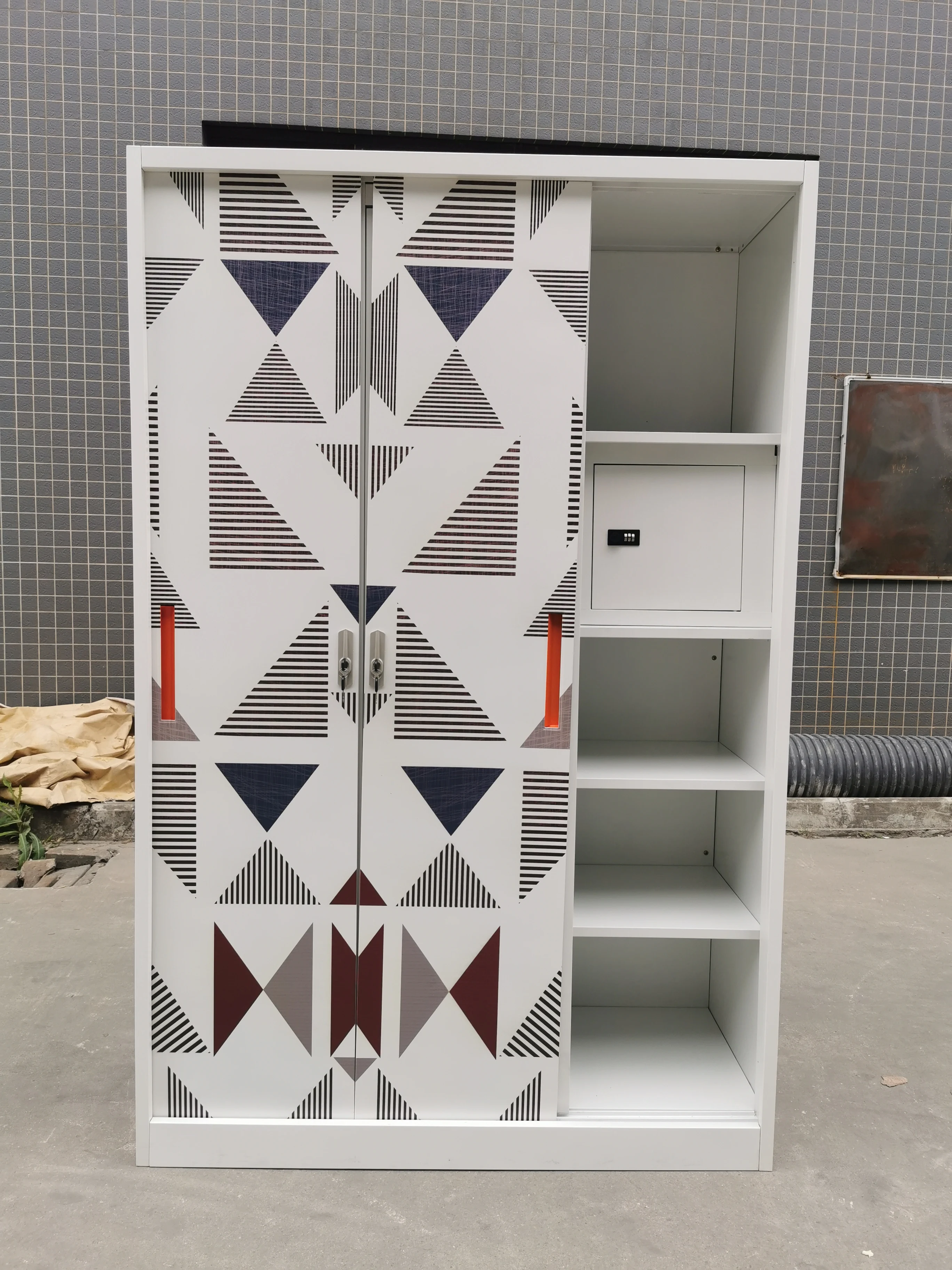 3 door steel wardrobe clothes lemari besi cupboards for bedroom wardrobe sliding door wardrobe