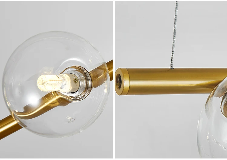 pd8811 new design indoor decoration fixtures iron glass black led pendant light-4