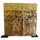 Wedding Decoration 2021 Hot Sale 4D Sequin Shimmering Wind Flapping Wall Panel Backdrop For Wedding Decoration