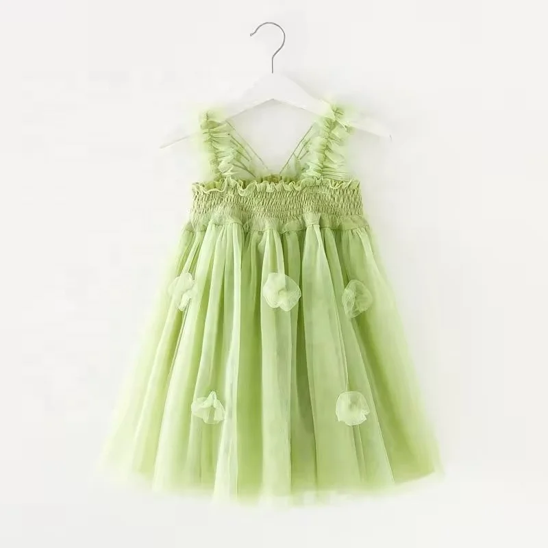 Girls Sleeveless Casual A-line Flowy Summer Maxi Dress for 5-10 Years