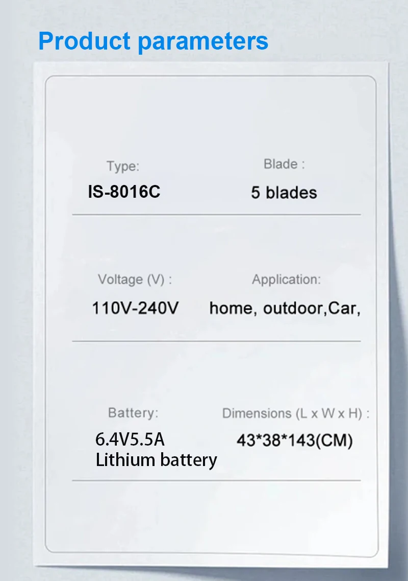Portable Electric Fan, JMD, Solar - detail 12