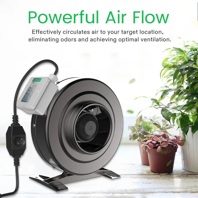 Inline Duct Fan, 8", Plastic, 230V, Centrifugal - detail 2