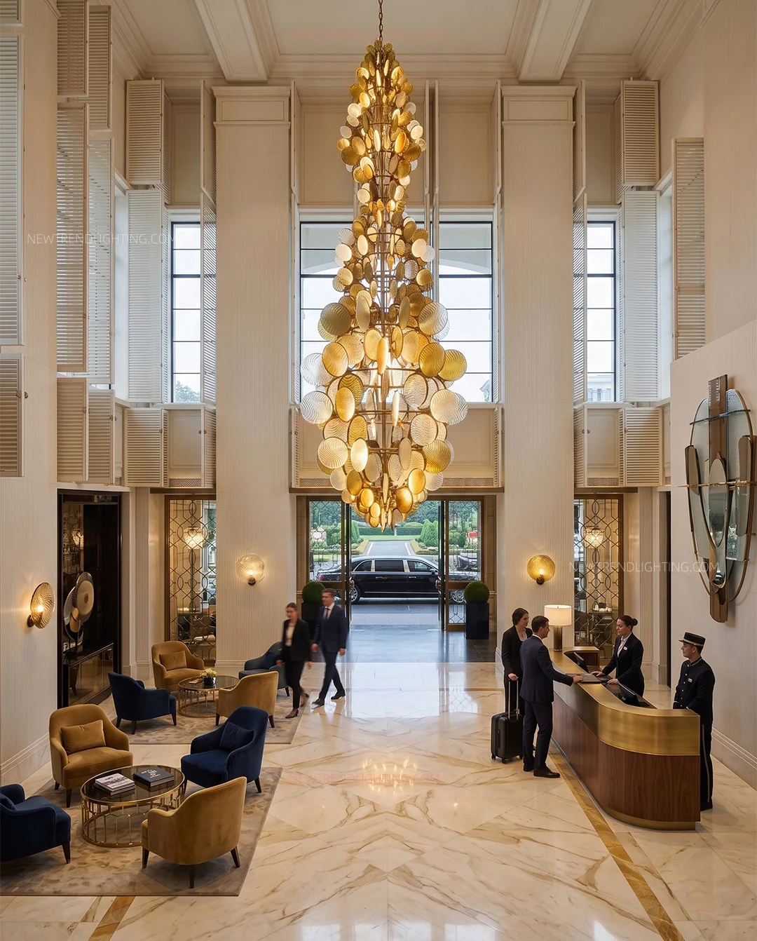 cpl 520 custom sculptural led chandelier oversized bespoke art installation lighting manufacturer for grand hotel halls-5
