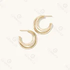 Silver Earrings Silver Hoop Drop Earring Gemnel 925 Sterling Silver Popular Design Duo Hoop Custom Earrings Women