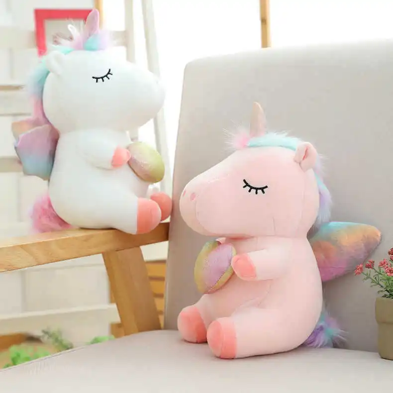 25cm Unicorn customized stuffed plush toy animal toy with heart unicorn for baby kids unicorn soft toy