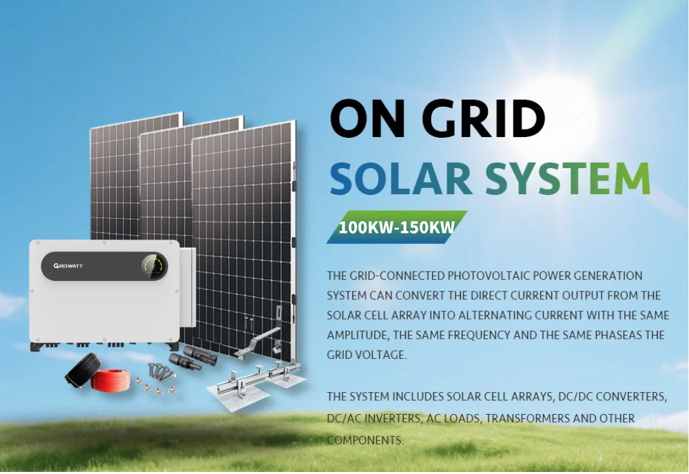 QIANEN 100-150KW Complete Monocrystalline Polycrystalline Silicon System MPPT Energy Storage Commercial Solar for Industrial Use manufacture