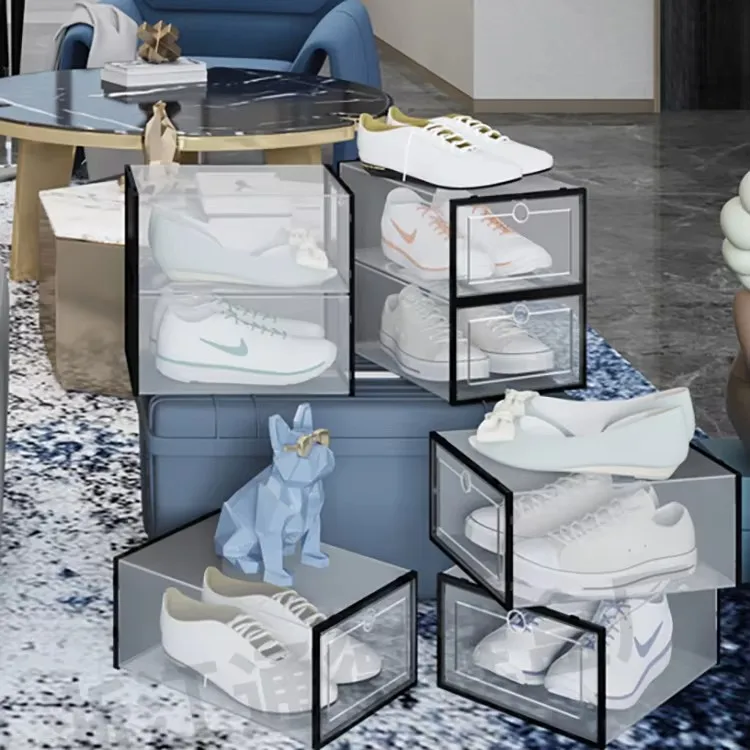 Wholesale Luxury Foldable Sneaker Boxes Large Capacity Creative Shoe Storage with Personalized Design details