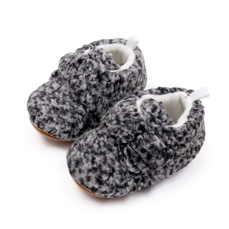 New Autumn and Winter Baby Shoes Thickened Warm Treasure Coral Cotton Walking Shoes details