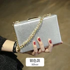 Hand Bags Evening Ladies Hand Bags Pu Leather Customized Logo Party Wedding Silver Evening Bags