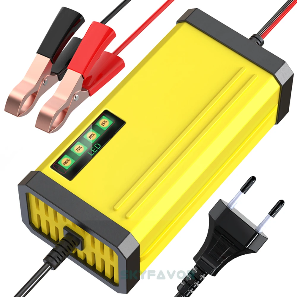 Fast delivery 12V battery charger 12V 2A smart automatic 12 volt gel agm vrla lead acid motorcycle car battery charger