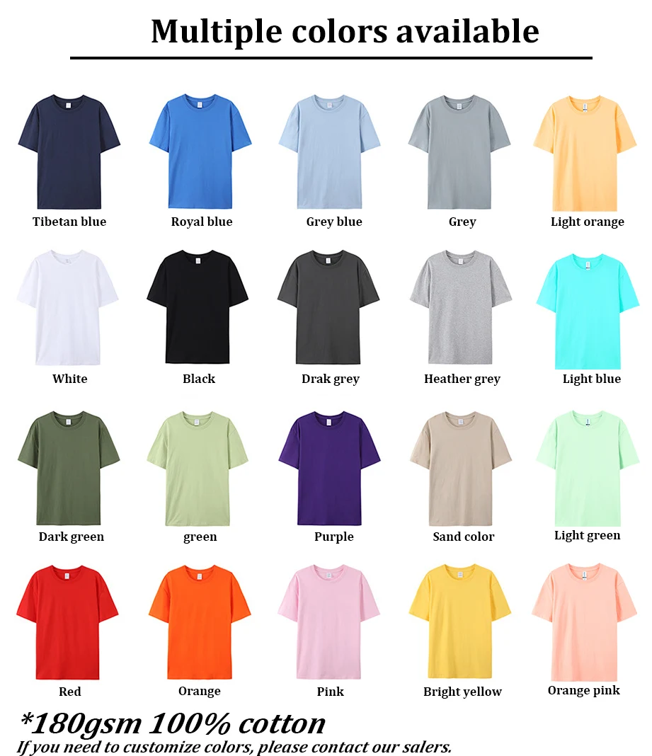 180 gsm cotton t shirt