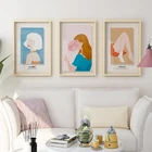 Art Modern Beautiful Girl Acrylic Glass Pictures Wall Art Cartoon Custom Print Decorative Painting