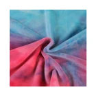 Knitted Fabric Knitted Factory Wholesale Super Soft Short Plush Tie-dye Crystal Warp Knitted KS Polyester Fabric