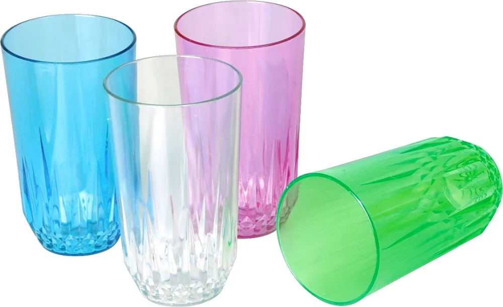 0.38L Popular Plastic Transparent Milk Water Cup Round Cup With Big Capacity