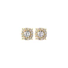 Stud Earring Earrings Luxurious Jewelry Square Full Zircon Stud Earring 925 Sterling Silver Earrings Women