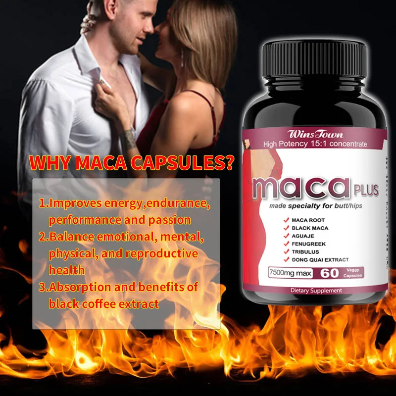 Maca Capsules Natural Organic Breast Buttock Supplement Bbl Big Butt