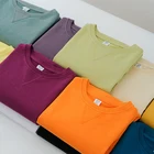 Cotton High Quality Pure Cotton Pure Color Long Sleeve T-Shirt Cotton 100% Tshirts For Men Fashion
