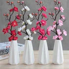 Stem FPB003 Artificial Plum Blossom Simulation Silk Flower Short Stem Wintersweet Theme Plum Home Decoration