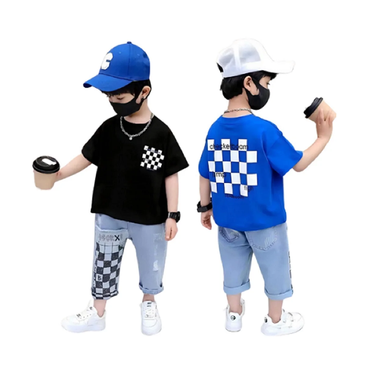 Kid's Modern Day Fashion Casual Outwear Clothing Set Premium Design High Quality Fabric Export Oriented Wholesale Cheap Price