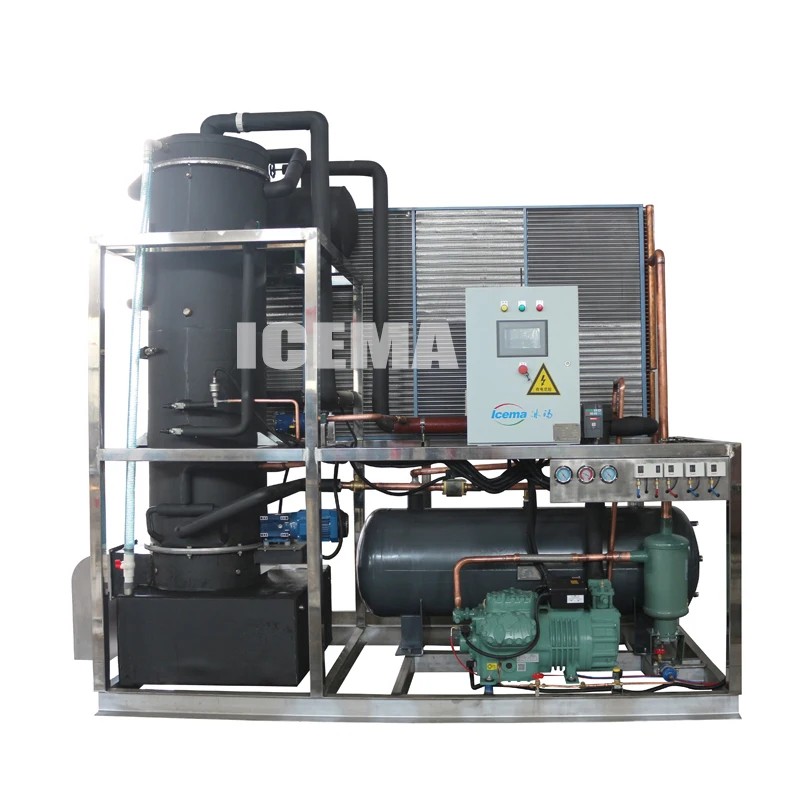 8T/24H Commercial Tube Ice Machine with PLC Controller Schneider Circuit Interrupter and R404 Refrigerant