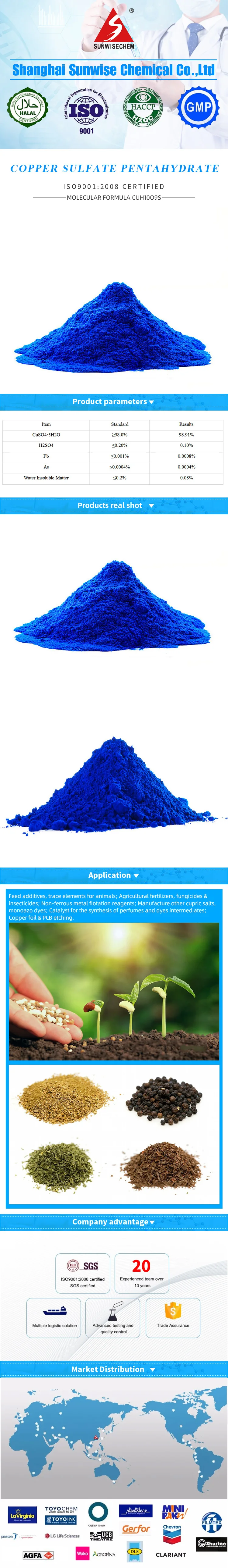 Sulfate Pentahydrate Cas Copper Sodium Sulphate