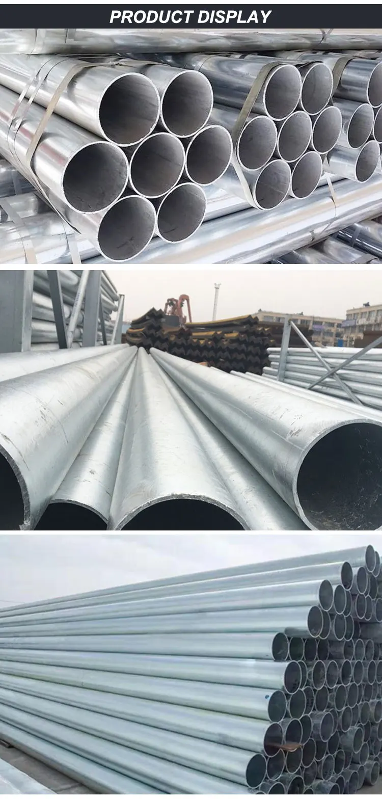 High Quality Mm Mm Hot Dipped Gi Round Steel Tubing Pre Galvanized