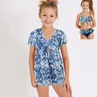 Girl Bikini Hot Sale Girl Bikini Halter Lace Up Triangle Kids Swimwear Kids Bikini With Cover Up