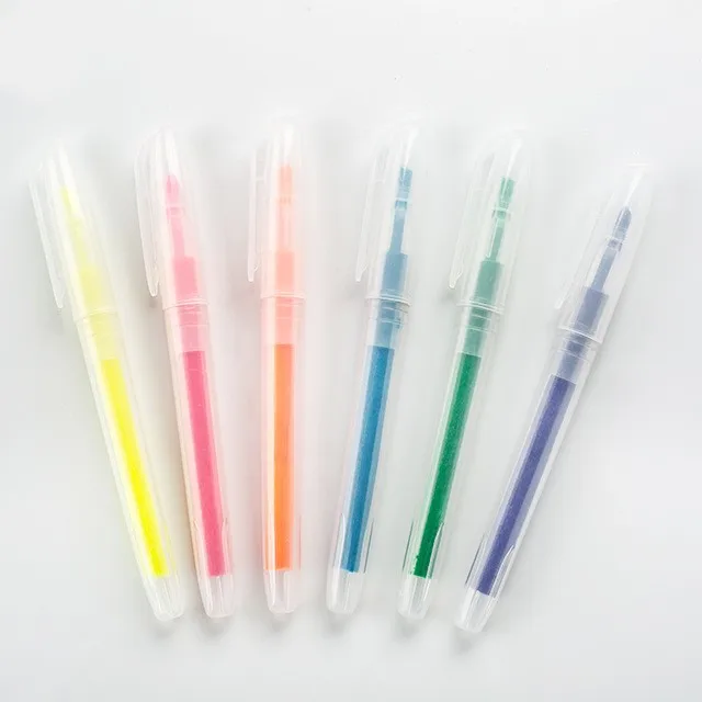Multi Color Transparent Transparency Multicolor Indelible Ink Fluorescent Pen Set For Journalling