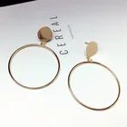 Big Hoop Fashion Big Round Spiral Circle Seed Rhinestone Hoop Earrings LXES06092