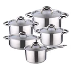 Kitchen high quality cookware sets stainless steel pots cooking pans