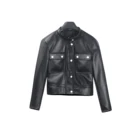 Women's Leather Jacket Jackets Hot Sale Women's PU Leather Short Coat Biker Jacket Black Leather Jackets