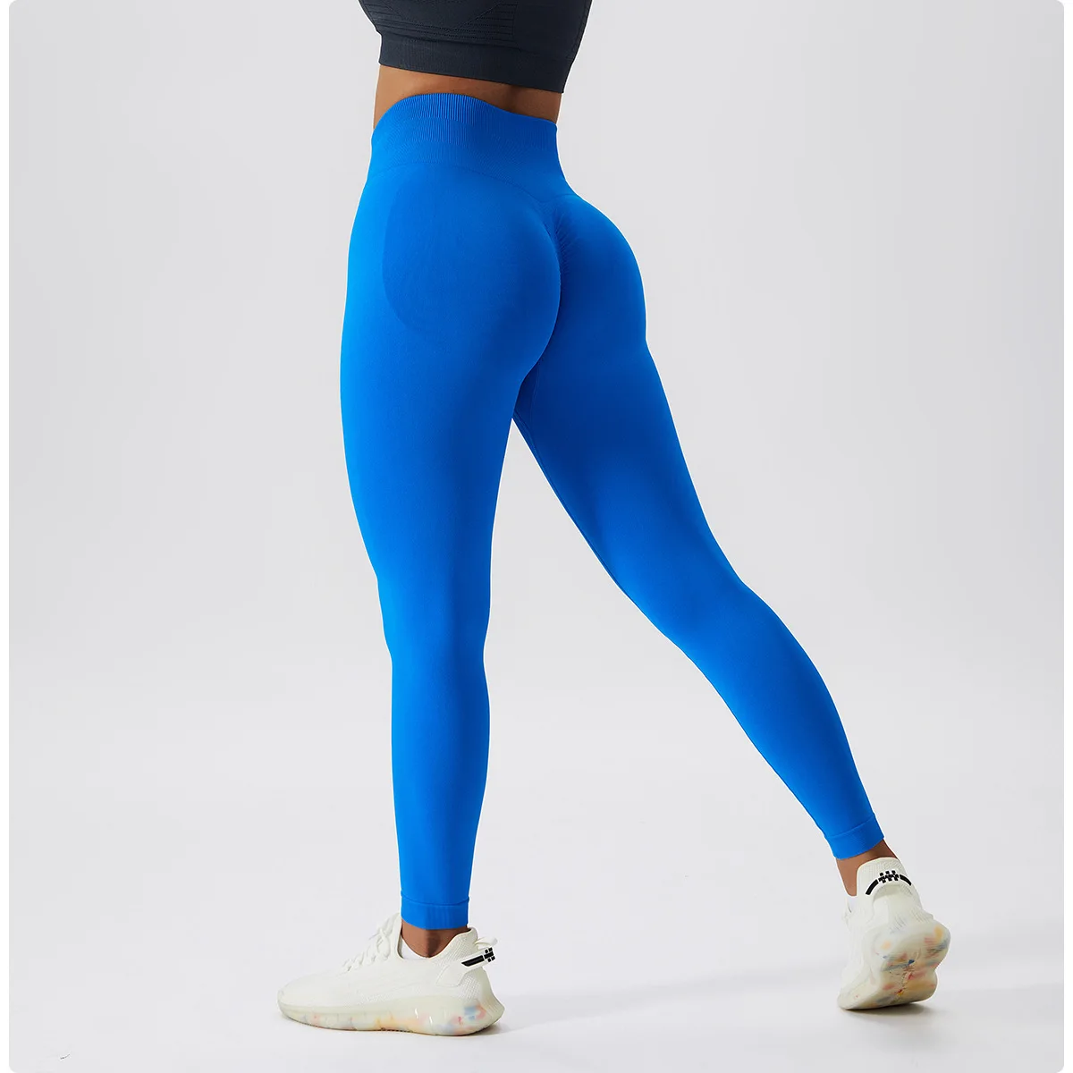 Wholesale Womens Yoga Leggings Seamless Sportswear women High Waist Yoga Pants Gym Fitness Wear Scrunch Butt Leggings For Women