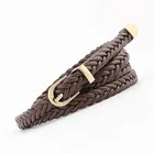 Women Leather Belt Wholesale Competitive Price Women Pu Leather Braided Waist Belt