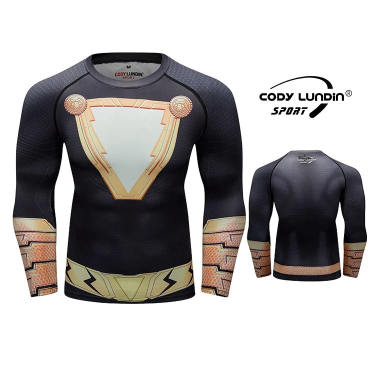 Spandex Shirt Marvel Shazam Compression 