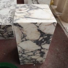 Marble Hot Selling Natural Violet Marble Plinth Cubic Stone Calacatta Viola Marble Plinth Viola For HOME Decor