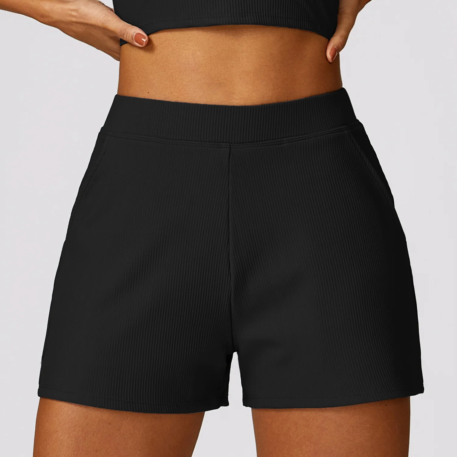 Hot Sale Fitness Running Tight Active Sports Fabric Workout Gym Sportswear Women Shorts Pants Women Yoga Shorts With Pocket