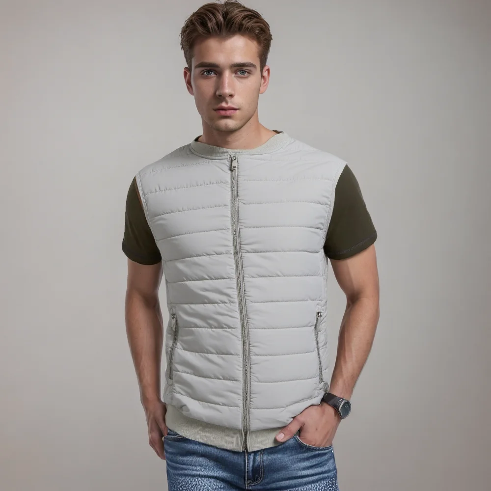OEM Winter Warm Men's Puffer Jacket Bubble Jacket Vest Waterproof Windproof Down Coat Outdoor Parka Casual Fashion Streetwear supplier