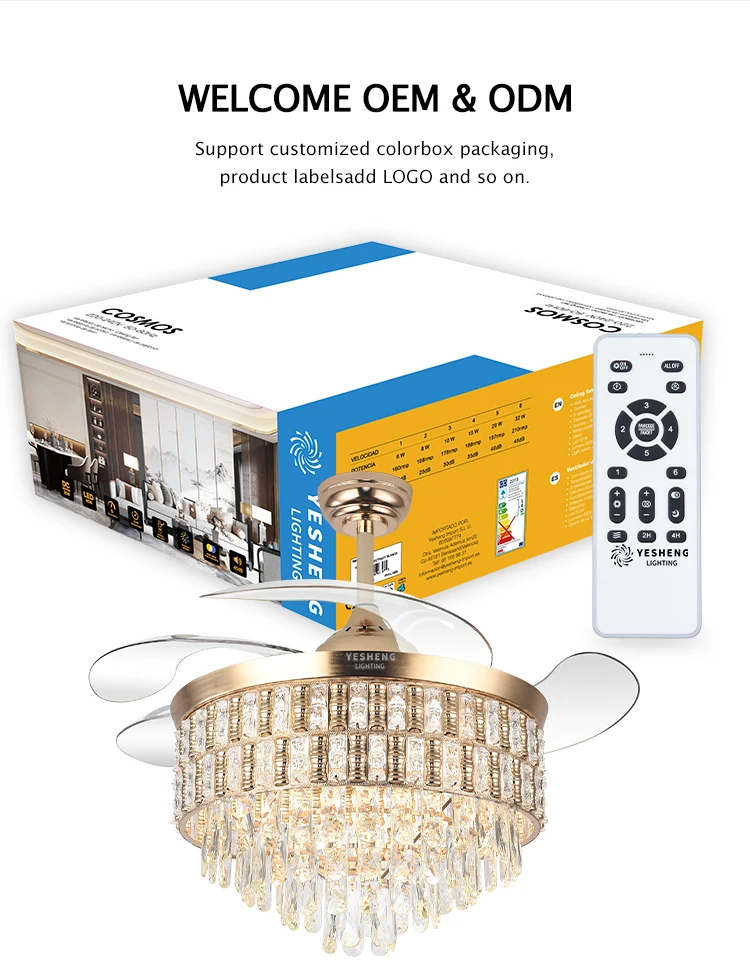 Ceiling Fan, Y313, LED, K9 - detail 16