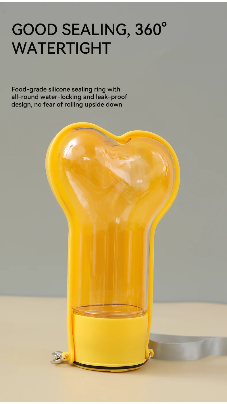 New Portable 2 in 1 Pet Water and Food Bottle for Outdoor Travel Easy to Clean Dishwasher Safe Pet Supplies details