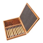 Knife Case 12PCS Durable Laguiole Knives Stainless Steel Steak Knife And Fork With Wood Case