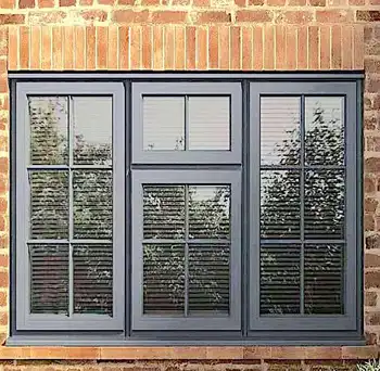 Alufront NFRC Hotel Project Horizontal Fiberglass Soundproof Modern Energy Efficient Double Glazed Villa Casement Windows