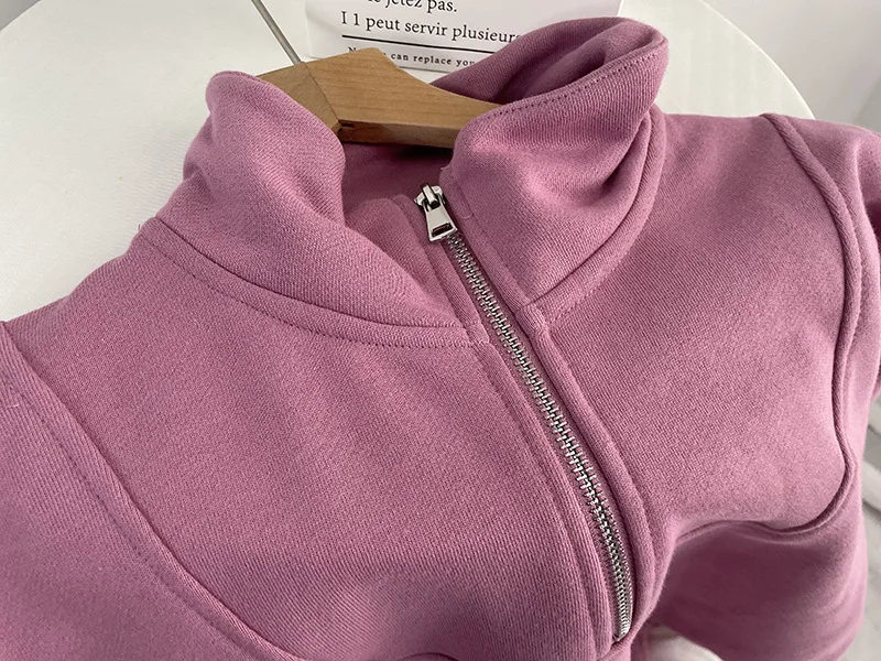 Boutique Wholesale 2025 Autumn New Fashion Stand Collar Loose Long Sleeved Sweatshirt Casual Pants Women's Set