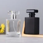 Perfume Bottle Wholesale 50ML Luxury Transparent Black Perfume Glass Bottle