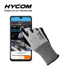 Work Nitrile Cut Glove Cut Resistant Black PU Coated Mechanics Work Gloves EN388 Level 4 With Enhanced Grip