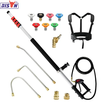 Bison House Roof Cleaning Tools Gutter Telescopic Cleaner Equipment For High Pressure Washer