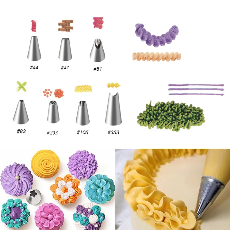 Custom shape low price cookie decorating metal welding pastry bag piping tips kitchen