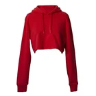 Hoodies Women Crop Hoodie High Quality Cheap Fleece Wholesale Crop Top Custom Women's Hoodies